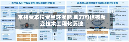 京铭资本投资星环聚能 助力可控核聚变技术工程化落地
